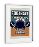 Cartel retro de campeonatos de fútbol americano: día de juego - Fluidys Studio IV | Cuadro decorativo de Canvas Lab