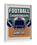 Cartel retro de campeonatos de fútbol americano: día de juego - Fluidys Studio IV | Cuadro decorativo de Canvas Lab