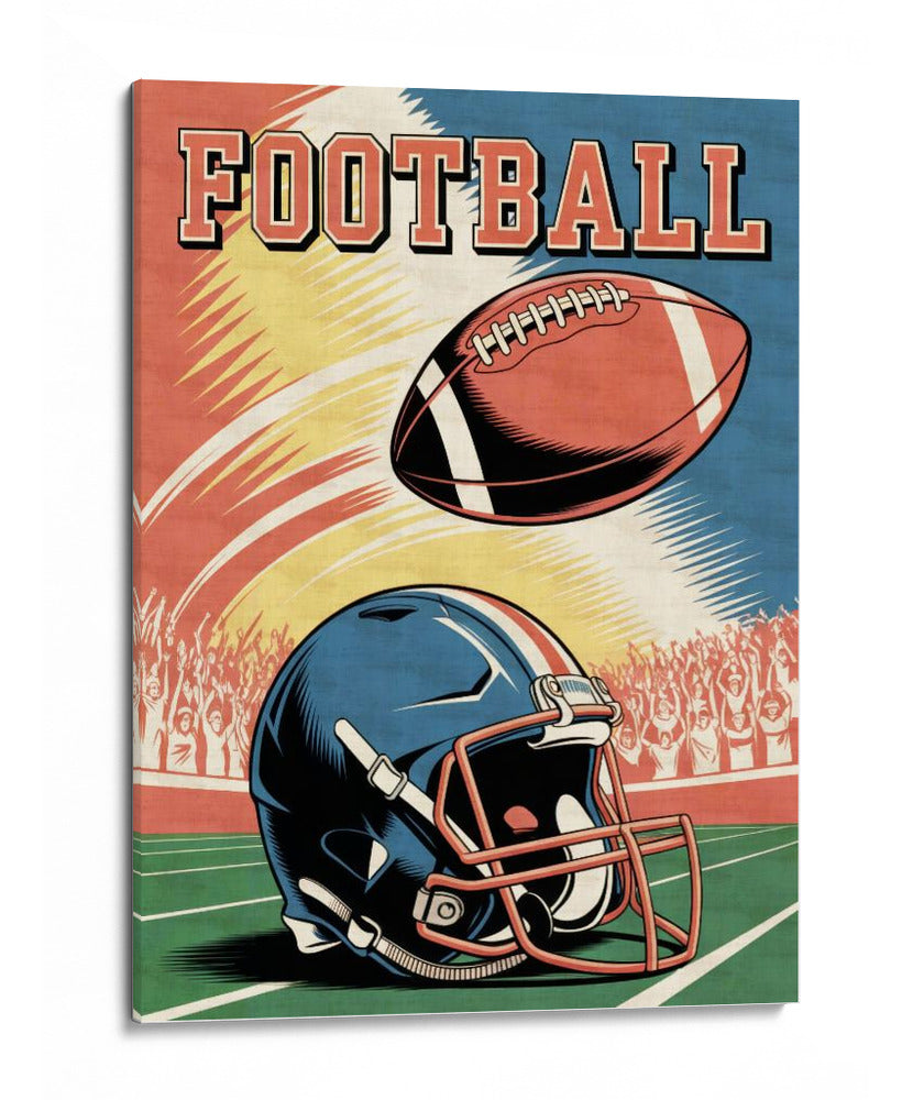Día de partido de futbol americano retro - Andreas Magnusson | Cuadro decorativo de Canvas Lab