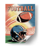 Día de partido de futbol americano retro - Andreas Magnusson | Cuadro decorativo de Canvas Lab