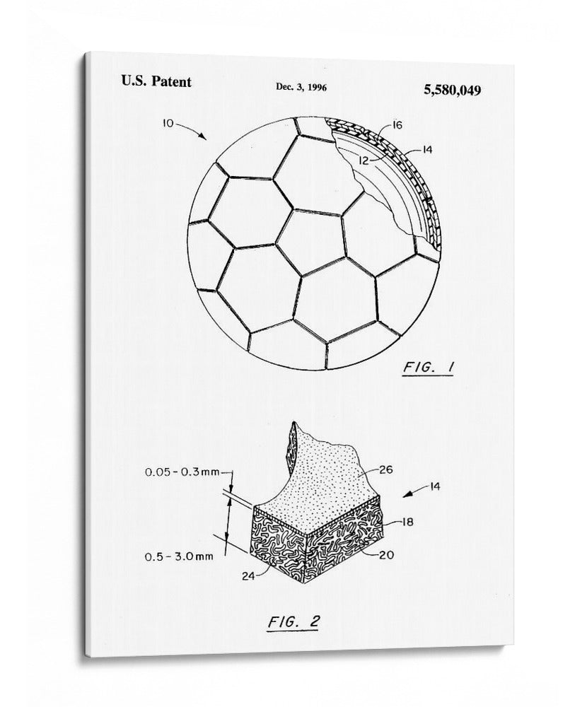 Diagrama técnico del balón de fútbol - Andreas Magnusson | Cuadro decorativo de Canvas Lab