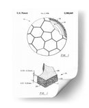 Diagrama técnico del balón de fútbol - Andreas Magnusson | Cuadro decorativo de Canvas Lab