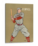 Dibujo antiguo de un jugador de béisbol sosteniendo un bate. - Edward Penfield | Cuadro decorativo de Canvas Lab