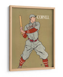 Dibujo antiguo de un jugador de béisbol sosteniendo un bate. - Edward Penfield | Cuadro decorativo de Canvas Lab