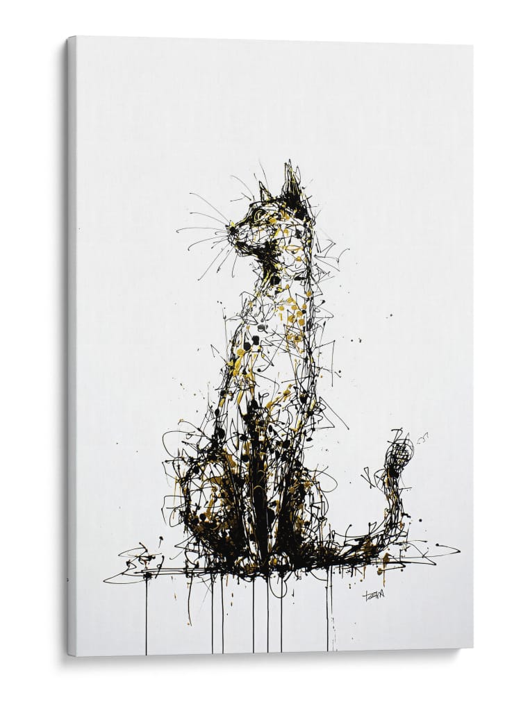 Gato dorado III - DIEGO D L | Cuadro decorativo de Canvas Lab