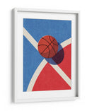 Geometría del contraste: un vistazo retro-minimalista al baloncesto - Daniel Coulmann | Cuadro decorativo de Canvas Lab