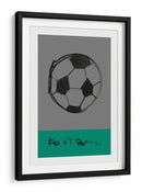 Fútbol gráfico minimalista en gris y teal - cartissi | Cuadro decorativo de Canvas Lab