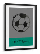 Fútbol gráfico minimalista en gris y teal - cartissi | Cuadro decorativo de Canvas Lab