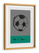 Fútbol gráfico minimalista en gris y teal - cartissi | Cuadro decorativo de Canvas Lab