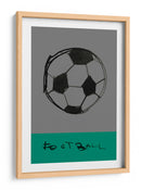 Fútbol gráfico minimalista en gris y teal - cartissi | Cuadro decorativo de Canvas Lab