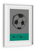 Fútbol gráfico minimalista en gris y teal - cartissi | Cuadro decorativo de Canvas Lab