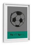 Fútbol gráfico minimalista en gris y teal - cartissi | Cuadro decorativo de Canvas Lab