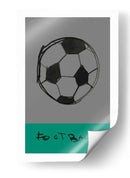 Fútbol gráfico minimalista en gris y teal - cartissi | Cuadro decorativo de Canvas Lab