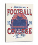Gráfico vintage de fútbol americano universitario All-Star 1989 - Fluidys Studio IV | Cuadro decorativo de Canvas Lab