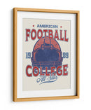 Gráfico vintage de fútbol americano universitario All-Star 1989 - Fluidys Studio IV | Cuadro decorativo de Canvas Lab