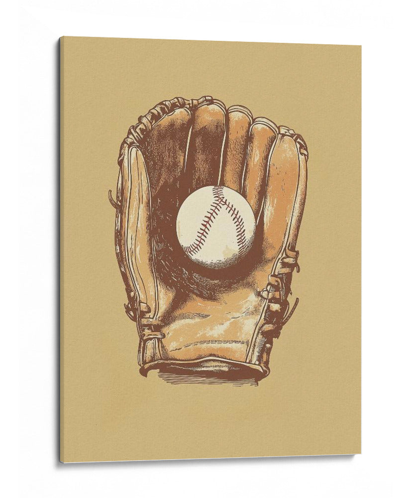 Guante de béisbol antiguo y pelota - Andreas Magnusson | Cuadro decorativo de Canvas Lab