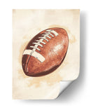 Ilustración vintage de un balón de fútbol americano - Fluidys Studio IV | Cuadro decorativo de Canvas Lab