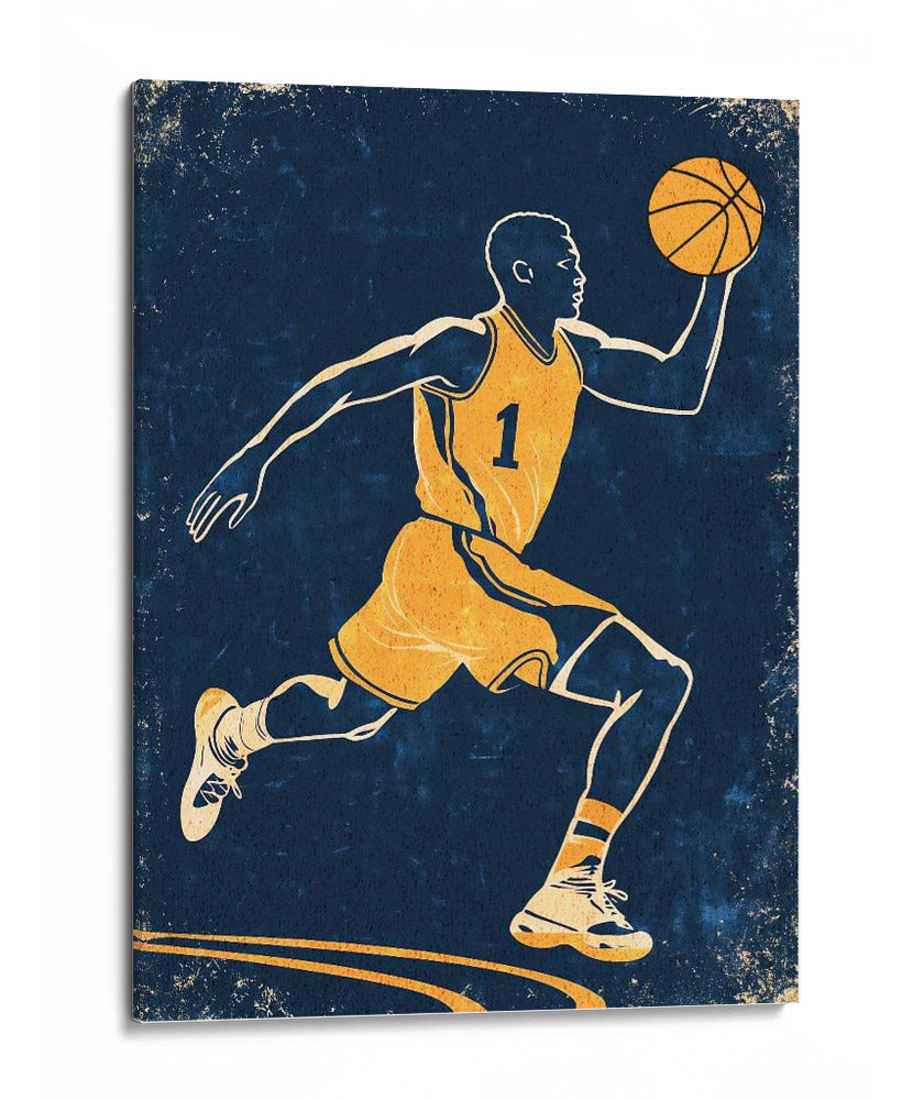 Jugador de baloncesto clásico #1 en acción - Fluidys Studio IV