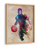 Jugador de baloncesto dinámico - Justyna Jaszke | Cuadro decorativo de Canvas Lab
