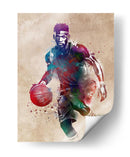 Jugador de baloncesto dinámico - Justyna Jaszke | Cuadro decorativo de Canvas Lab