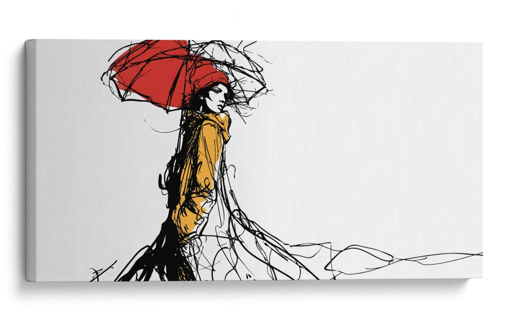 Mujer con paraguas  - DIEGO D L | Cuadro decorativo de Canvas Lab