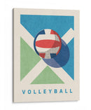 Afiche de voleibol geométrico retro - Daniel Coulmann | Cuadro decorativo de Canvas Lab