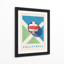 Afiche de voleibol geométrico retro - Daniel Coulmann | Cuadro decorativo de Canvas Lab