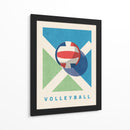 Afiche de voleibol geométrico retro - Daniel Coulmann | Cuadro decorativo de Canvas Lab