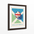 Afiche de voleibol geométrico retro - Daniel Coulmann | Cuadro decorativo de Canvas Lab