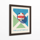 Afiche de voleibol geométrico retro - Daniel Coulmann | Cuadro decorativo de Canvas Lab