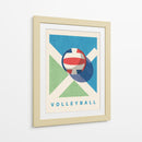 Afiche de voleibol geométrico retro - Daniel Coulmann | Cuadro decorativo de Canvas Lab
