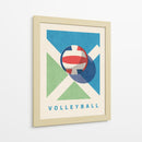 Afiche de voleibol geométrico retro - Daniel Coulmann | Cuadro decorativo de Canvas Lab