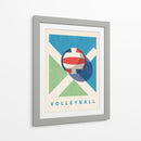 Afiche de voleibol geométrico retro - Daniel Coulmann | Cuadro decorativo de Canvas Lab