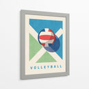 Afiche de voleibol geométrico retro - Daniel Coulmann | Cuadro decorativo de Canvas Lab