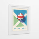 Afiche de voleibol geométrico retro - Daniel Coulmann | Cuadro decorativo de Canvas Lab