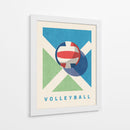 Afiche de voleibol geométrico retro - Daniel Coulmann | Cuadro decorativo de Canvas Lab