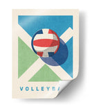 Afiche de voleibol geométrico retro - Daniel Coulmann | Cuadro decorativo de Canvas Lab