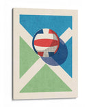 Diseño gráfico de voleibol: balón, cancha y estilo vintage - Daniel Coulmann | Cuadro decorativo de Canvas Lab