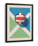 Diseño gráfico de voleibol: balón, cancha y estilo vintage - Daniel Coulmann | Cuadro decorativo de Canvas Lab