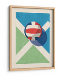 Diseño gráfico de voleibol: balón, cancha y estilo vintage - Daniel Coulmann | Cuadro decorativo de Canvas Lab