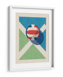 Diseño gráfico de voleibol: balón, cancha y estilo vintage - Daniel Coulmann | Cuadro decorativo de Canvas Lab