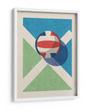 Diseño gráfico de voleibol: balón, cancha y estilo vintage - Daniel Coulmann | Cuadro decorativo de Canvas Lab