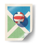 Diseño gráfico de voleibol: balón, cancha y estilo vintage - Daniel Coulmann | Cuadro decorativo de Canvas Lab