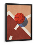Sombras de cancha: un vistazo retro-minimalista al baloncesto - Daniel Coulmann | Cuadro decorativo de Canvas Lab