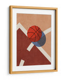 Sombras de cancha: un vistazo retro-minimalista al baloncesto - Daniel Coulmann | Cuadro decorativo de Canvas Lab
