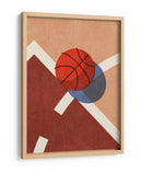 Sombras de cancha: un vistazo retro-minimalista al baloncesto - Daniel Coulmann | Cuadro decorativo de Canvas Lab