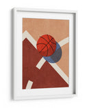 Sombras de cancha: un vistazo retro-minimalista al baloncesto - Daniel Coulmann | Cuadro decorativo de Canvas Lab