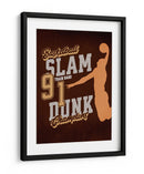 Slam Dunk Champions: Afiche retro de baloncesto - Fluidys Studio IV | Cuadro decorativo de Canvas Lab