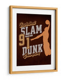 Slam Dunk Champions: Afiche retro de baloncesto - Fluidys Studio IV | Cuadro decorativo de Canvas Lab