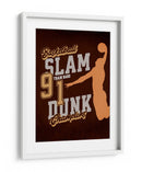 Slam Dunk Champions: Afiche retro de baloncesto - Fluidys Studio IV | Cuadro decorativo de Canvas Lab